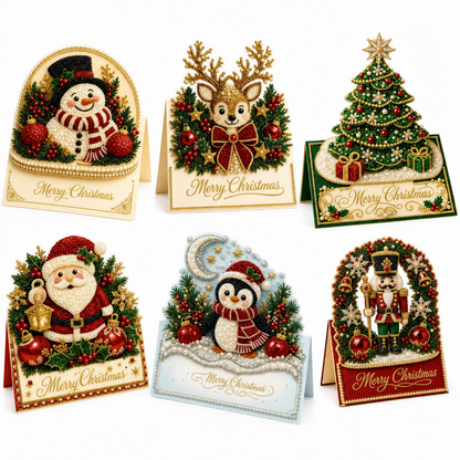 DIY 3D Christmas Greeting Cards Set