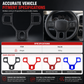 Car Steering Wheel Cover Trim Interior Decoration Accessories for 1500 2500 3500 Pickup Trucks