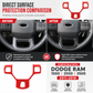 Car Steering Wheel Cover Trim Interior Decoration Accessories for 1500 2500 3500 Pickup Trucks