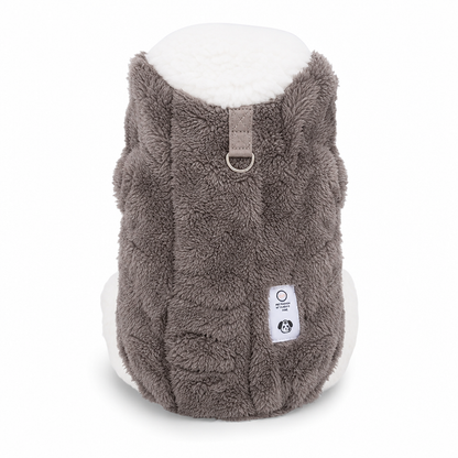Soft Fleece Pet Cotton Coat with Leash D-Ring Warm Autumn Winter for Small Dogs and Cats