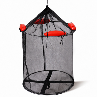 🎣 50% OFF! 🐟 Floating Collapsible Keep Net – Anti-snag & coated for sea fishing ✨