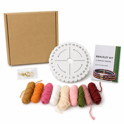 ⏳Time-Limited Special⏰DIY Braiding Cord Craft Kit – Beginner Friendly, Numbered Slots, Multiple Patterns 🎁