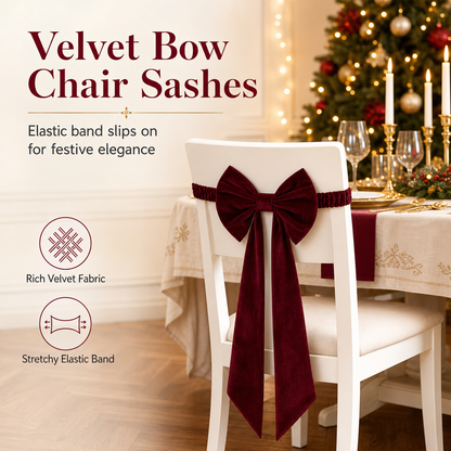 📢📢50% OFF !! 🎀 Large Velvet Christmas Bow Ornament for Holiday Tree and Home Decoration