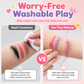 Pink Kids Makeup Kit for Girls Childrens Cosmetics Toy Set with Makeup Box Birthday Gift for Little Princess