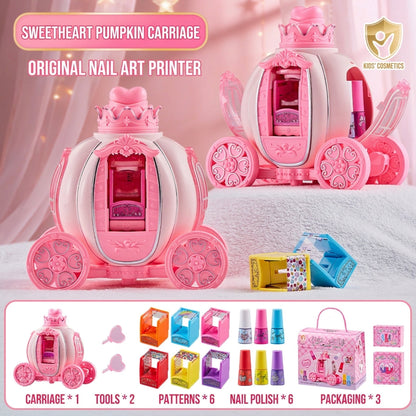 Pink Kids Makeup Kit for Girls Childrens Cosmetics Toy Set with Makeup Box Birthday Gift for Little Princess