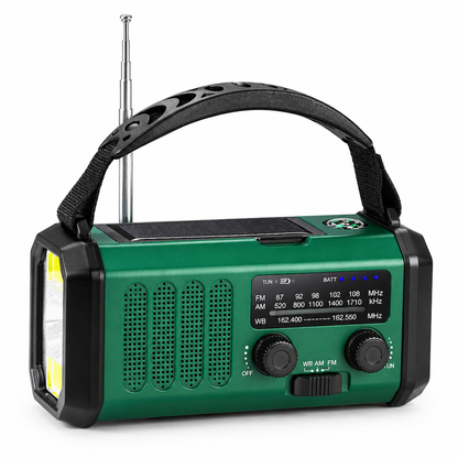 📢📢50% OFF !! ⏰ Portable Solar & Hand Crank Radio – Stay Informed in a Power Cut, USB Output & LED Light ✨