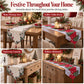 📢📢50% OFF !! ⏰Christmas Table Runner with Tassels for Home Dining Decoration
