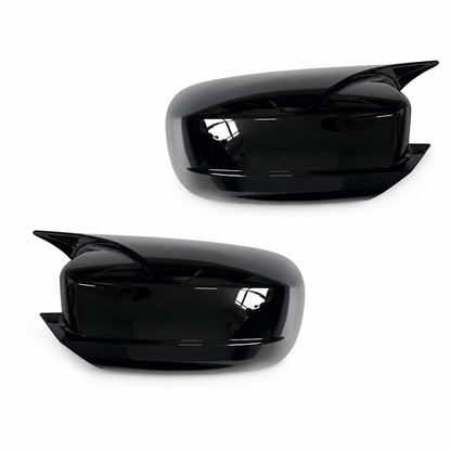 📢📢 50% OFF🔥Horn Style Rearview Mirror Cover Caps Decorative Side Wing Mirror Housing Shell Trim 1 Pair，Compatible With 4-Door American Muscle Sedan 2010+