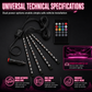 📢📢50% OFF !! ⏰Sound Activated 12 LED Car Interior Ambient Light RGB Multicolor Footwell Decorative Lamp