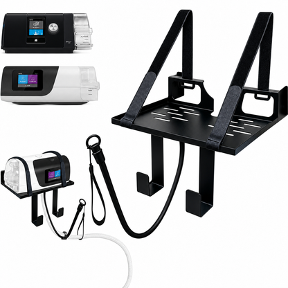 Wall Mounted CPAP Hose Holder and Mask Organizer Shelf Compatible with CPAP Machines and Tubing