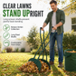 Manual Garden Leaf Rake with Long Handle
