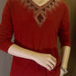 🔥Buy 2 get free shipping🔥【M-4XL】2024 High quality winter velvet long sleeve t-shirt with rhinestones, warm and fashionable