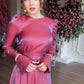 💃Glitzernde Weihnachten✨Glitzerglasur-Satin-Kleid