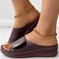 Peep Toe Hollow Out Orthopedic Slippers - BUY 2 FREE SHIPPING