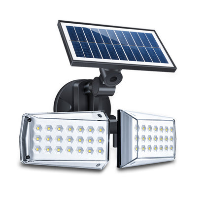 Outdoor Motion Sensor Solar Lights - 2 Adjustable Light Heads