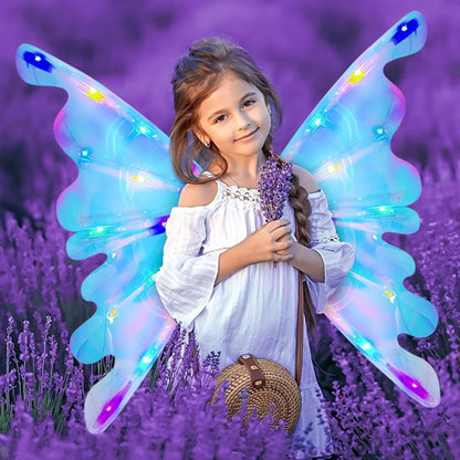 Rechargeable Electric Fairy Wings with LED Lights and Music🧚