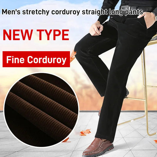 🎅🎄Christmas Early Sale 40% OFF🎄Men's Stretchy Corduroy Straight Long Pants