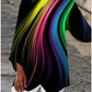 ✨Two pieces free shipping🔥[40-90 kg] Long-sleeved shirt with round neck and geometric print