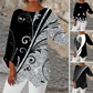 ✨Two pieces free shipping🔥[40-90 kg] Long-sleeved shirt with round neck and geometric print