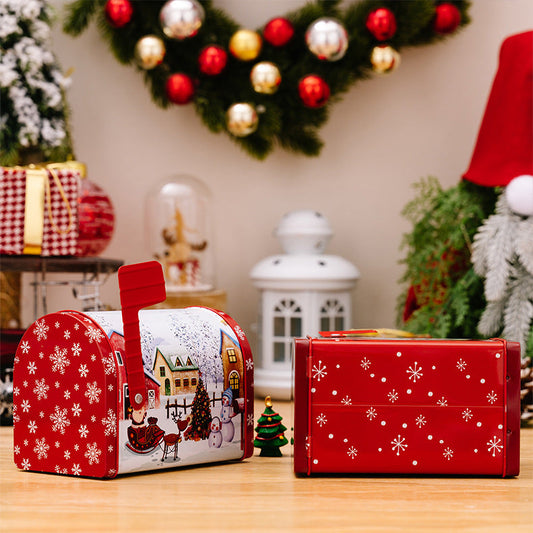 [🎁Perfect Gift Box] Decor Christmas Cookie Tins Tinplate Candy Boxes