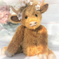 Highland cow wearing flowers "Hamish"-pure handwork