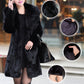 [Best gift for her] jacket with faux mink for ladies