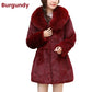 [Best gift for her] jacket with faux mink for ladies