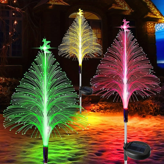 🎄7 Color Changing Solar Christmas Trees Lights🎄