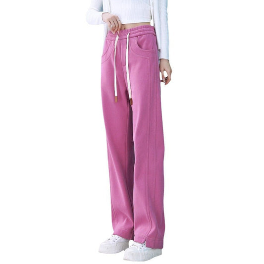 Women's Comfortable High Waist Straight Leg Pants