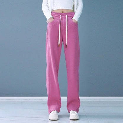 Women's Comfortable High Waist Straight Leg Pants