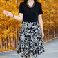 [Best Gift for Her] Fashion Print V-Neck Fake Two-Piece Dress
