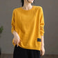 [Best Gift for Her] Women's Fashion Casual Solid Color Crewneck Pullover Sweatshirt