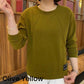 [Best Gift for Her] Women's Fashion Casual Solid Color Crewneck Pullover Sweatshirt