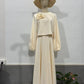 Solid Lantern Sleeve Loose 2 Pieces Flowy Skirt Set