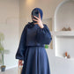 Solid Lantern Sleeve Loose 2 Pieces Flowy Skirt Set