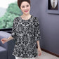 🔥🔥Plus Size 3D Printed Short Sleeve Top for Middle-Aged Women👚✨